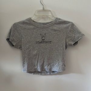 Cropped playboy t shirt. Size medium. Super cute.
